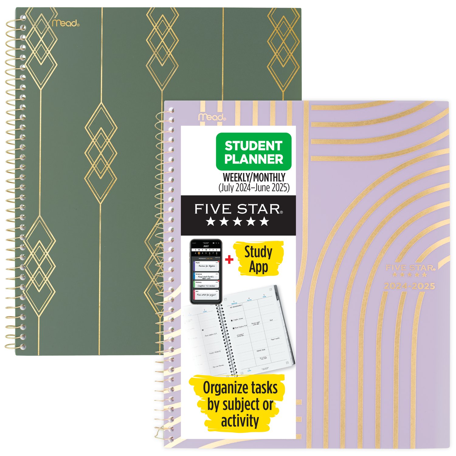 Five Star Style Large Academic 2024-25 W/M Planner, Assorted