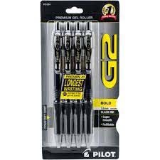 Pilot G2 Limited Edition Mineral Art Gel Pen Fine Assorted Colors & Ink 4Pack