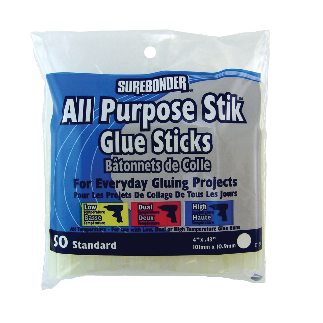 FPC Corporation All Temperature Glue Sticks, Regular Diameter, 4", 50/Pkg.