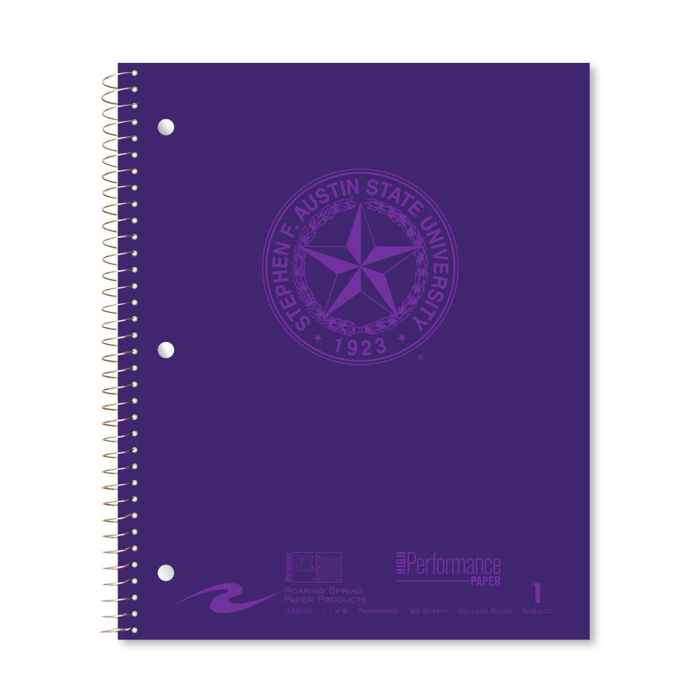 Roaring Premium 1 Subject Notebook, 8.5x11 College Ruled 20lb Paper, Pressboard Foil Cover