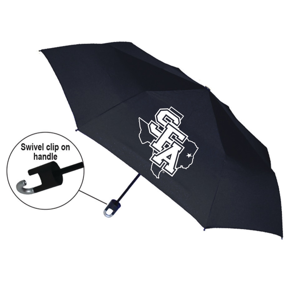 "Storm Clip" Mini Folding Emblematic Solid Umbrella 42" Coverage