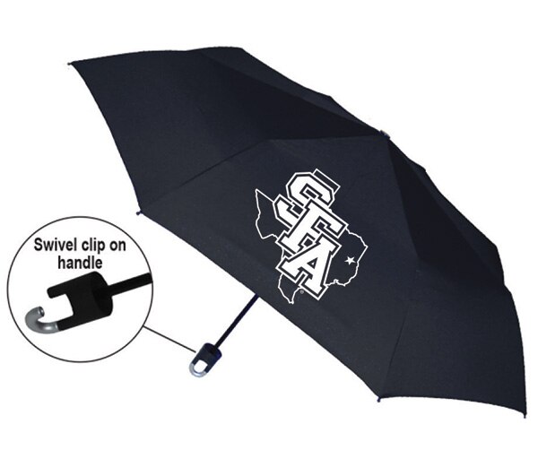 Storm Clip Mini Folding Emblematic Solid Umbrella 42" Coverage