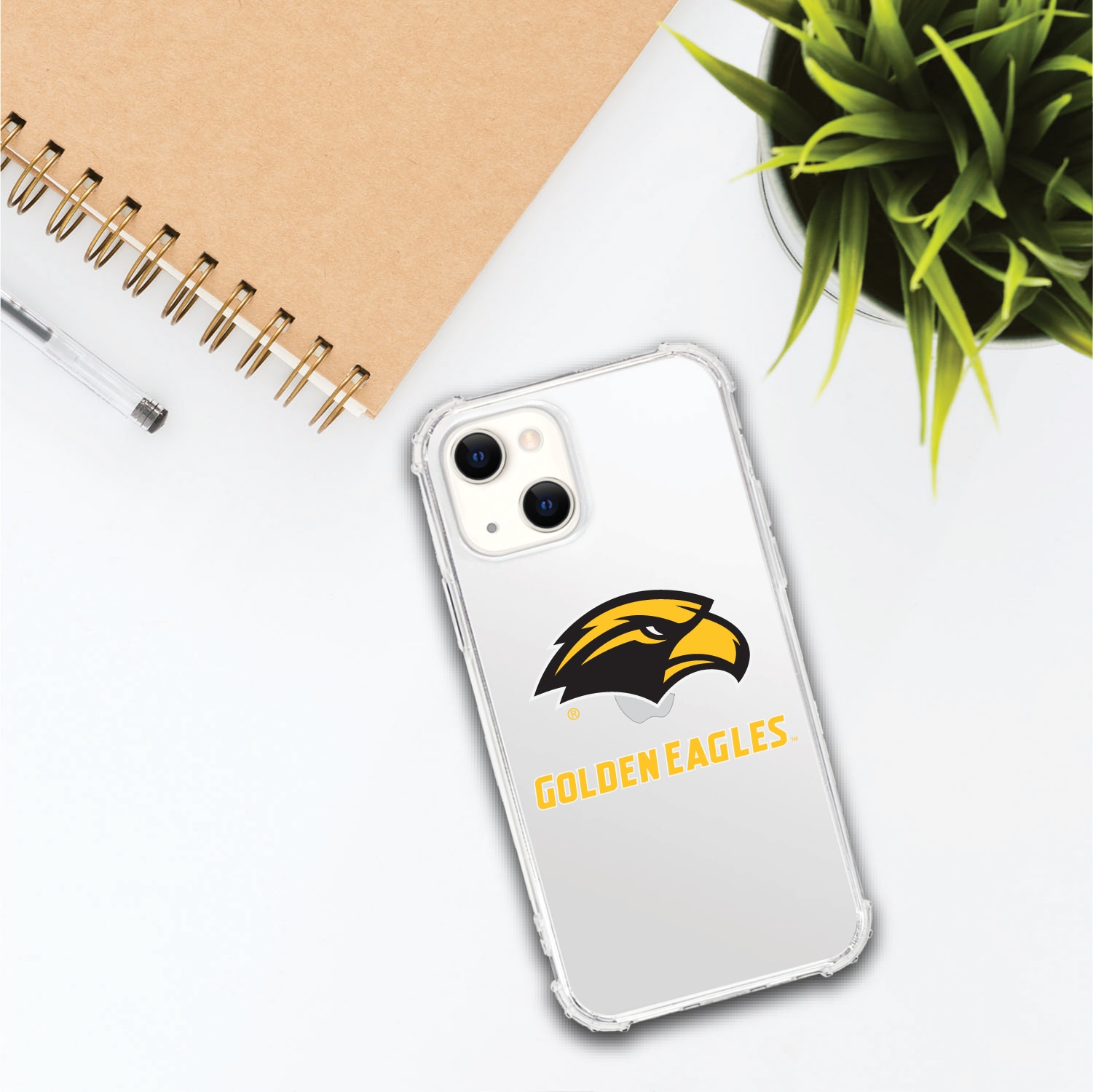 University of Southern Mississippi Clear Tough Edge Phone Case, Classic V1 - iPhone 14