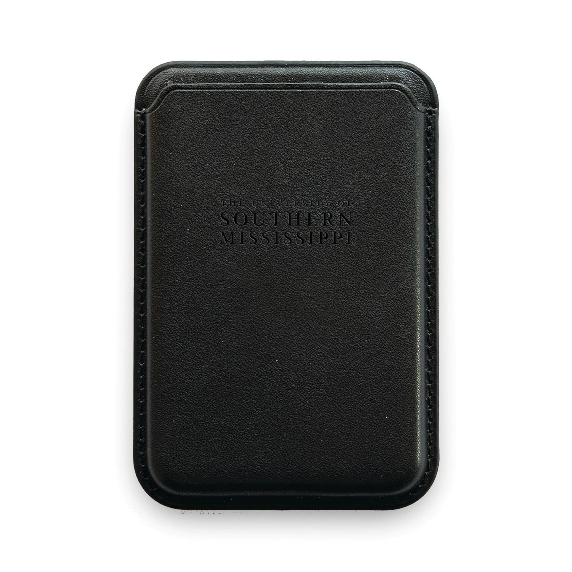 Monaco Leather Cellphone ID wallet with MagSafe Black