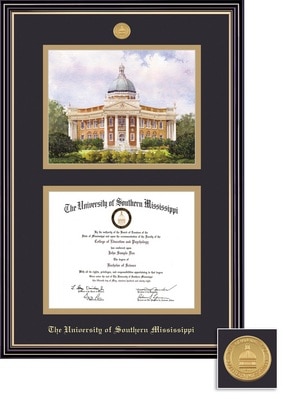 Framing Success 8.5 x 11 Prestige Gold Medallion Bachelors, Masters, PhD Diploma/Litho Frame