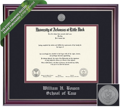 Framing Success 11 x 14 Jefferson Silver Medallion Law Diploma Frame