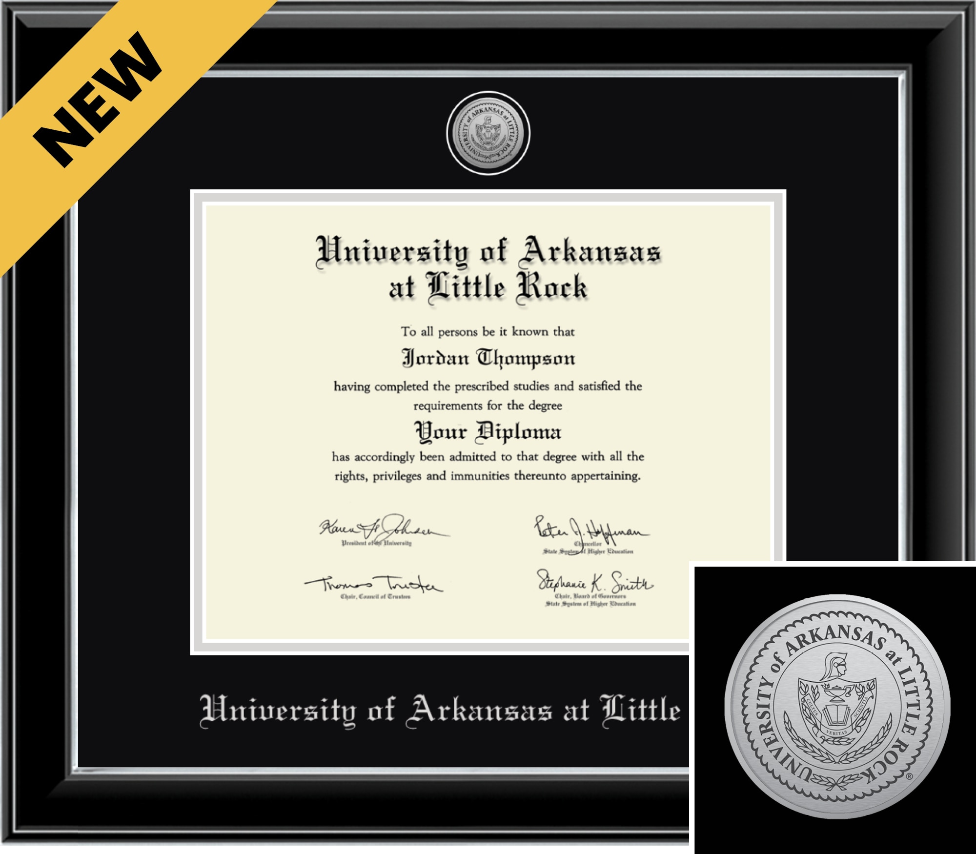 Church Hill Classics Onyx 8.5x11 Black Diploma Frame