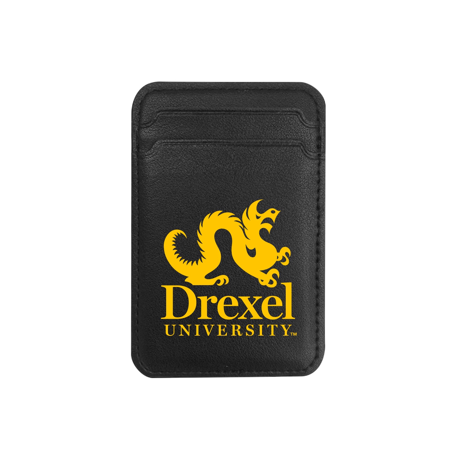 Drexel University V2 - Leather Wallet Sleeve (Top Load, Mag Safe), Black, Classic V1