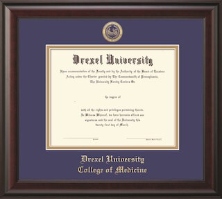 Framing Success 14 x 17 Classic Gold Embossed School Seal Medicine Diploma Frame