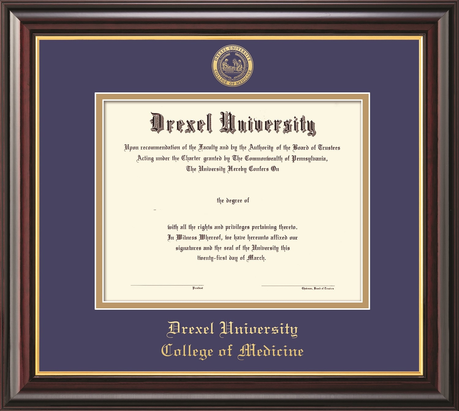Framing Success Windsor Diploma Frame. MD