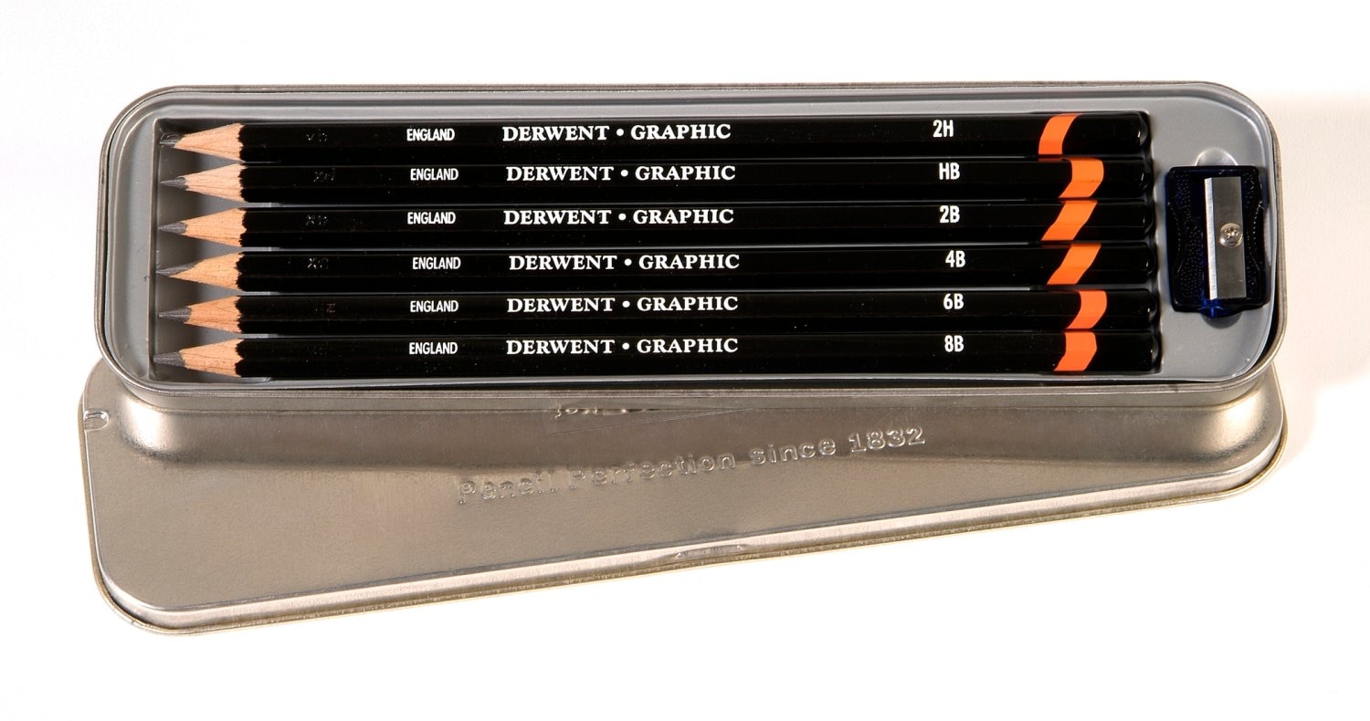 Derwent Graphic 6-Pencil Tin Set