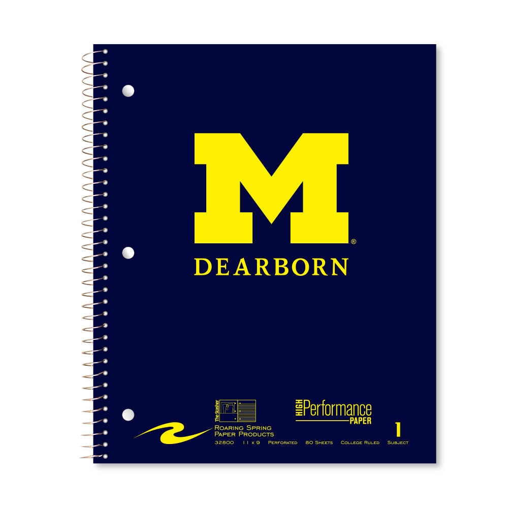 Roaring Premium 1 Subject Notebook, 8.5x11 College Ruled 20lb Paper, Pressboard Foil Cover