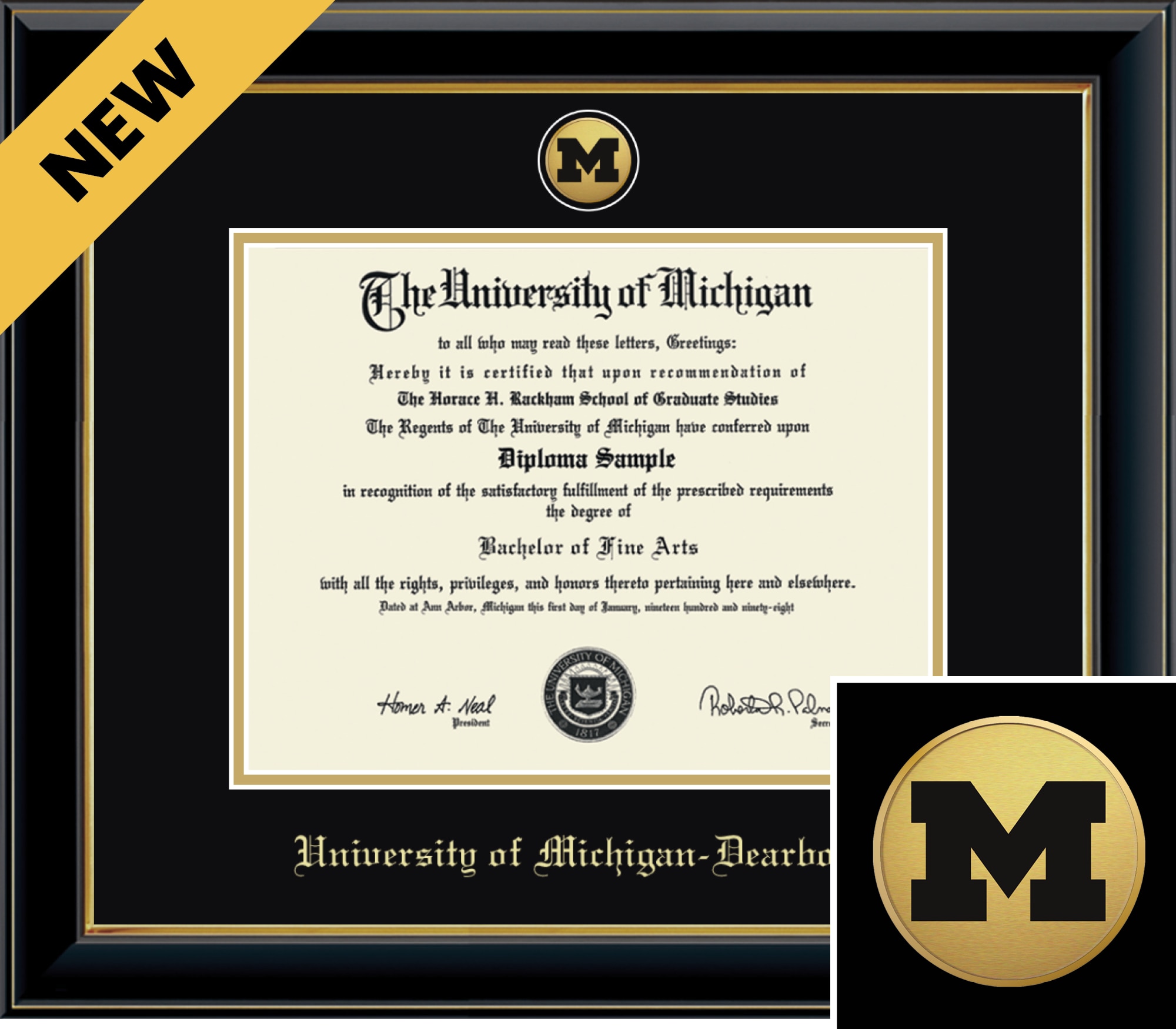 Church Hill Classics Onyx 8.5x11 Black Diploma Frame