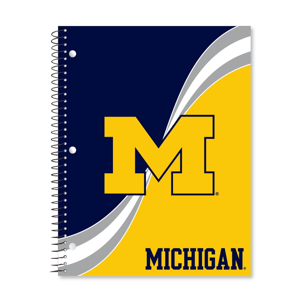 Digi Curve Divide 1 Subject 11"x8.5" 70 Count College Ruled Spiral Notebook