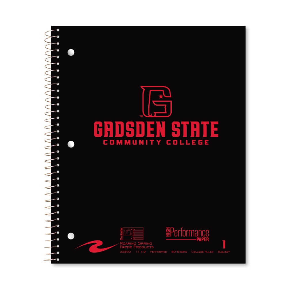 Roaring Premium 1 Subject Notebook, 8.5x11 College Ruled 20lb Paper, Pressboard Foil Cover