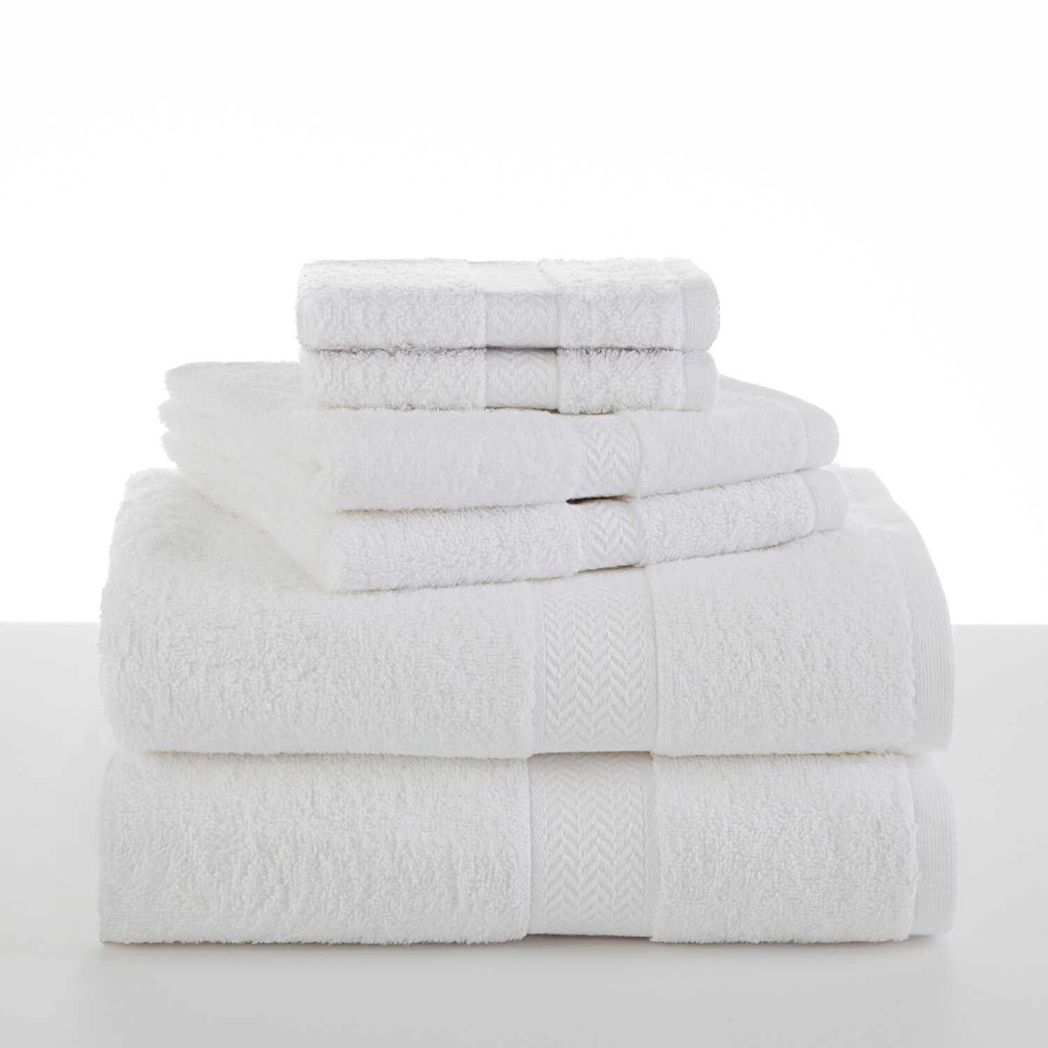 Martex Ringspun Optical White 6-Piece Towel Set