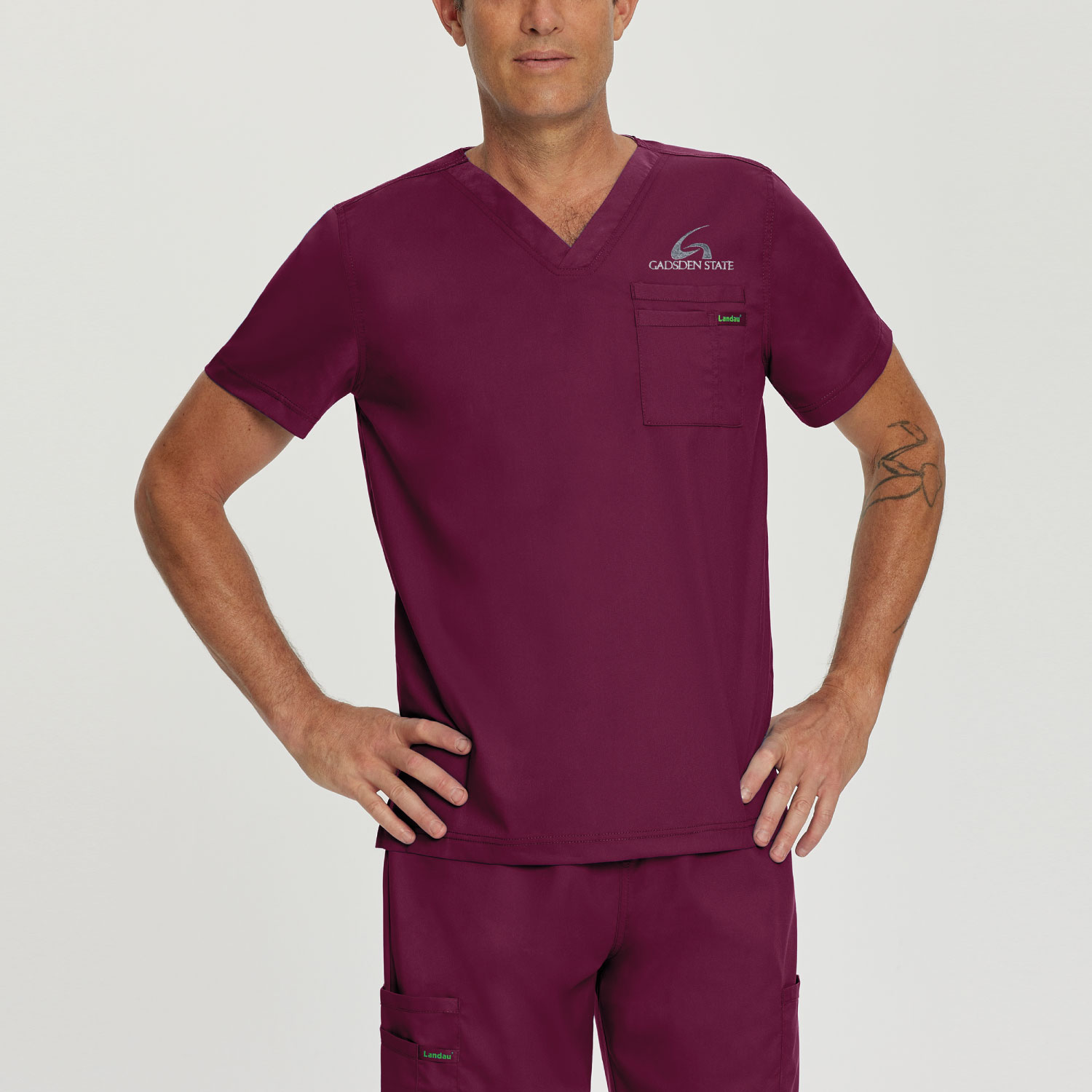 Gadsden State Decorated Landau Proflex Mens V-Neck Top