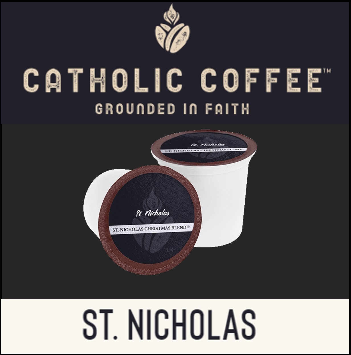 St Nicholas Christmas Blend - POD Single Serve 12CT - Medium Roast - Catholic Coffee