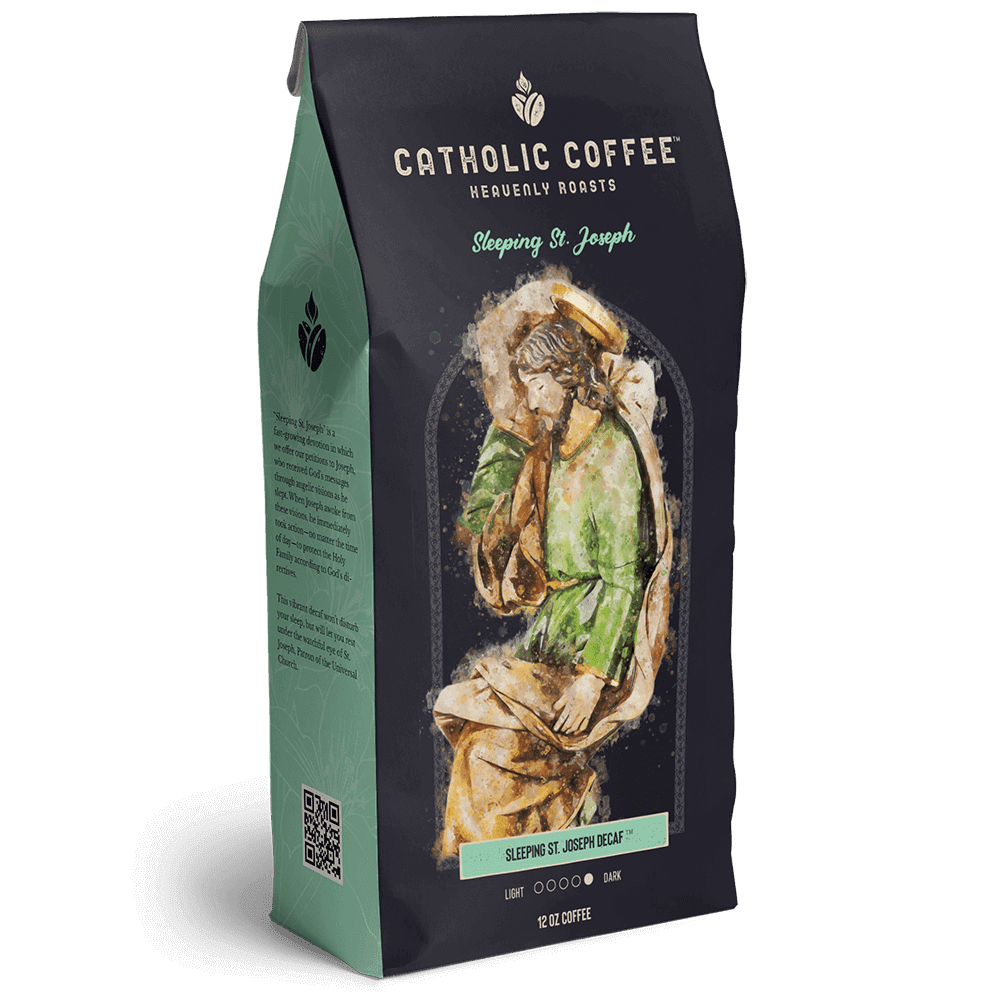 Sleeping St. Joseph Decaf - Ground 12oz Bag - Dark Roast - Catholic Coffee