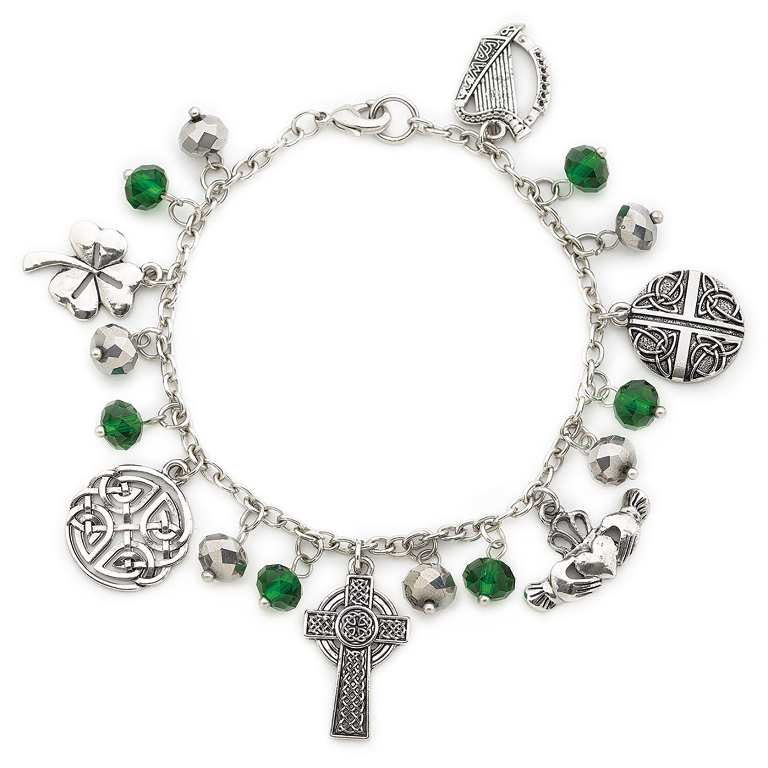 8"L Irish Charm Chain Bracelet