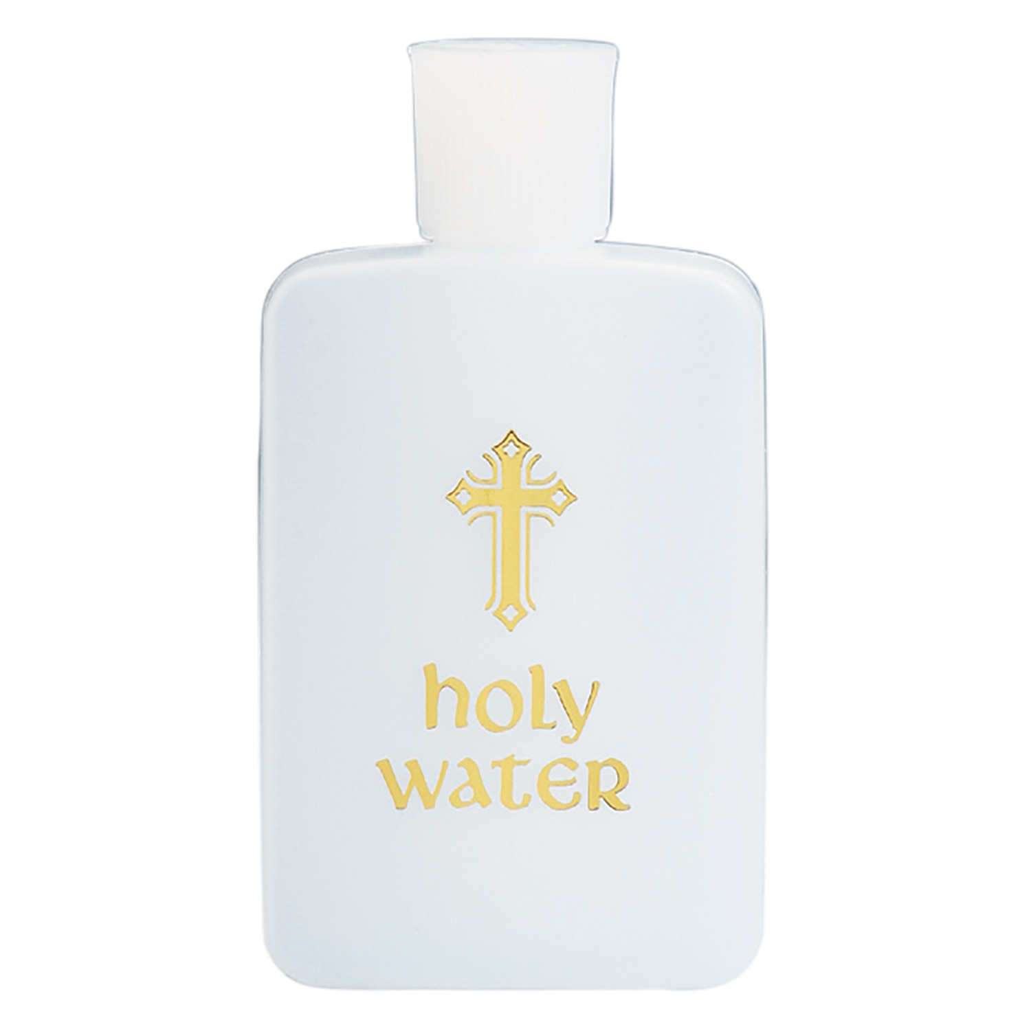 4.5"H Holy Water Bottle W/Gold Stamp