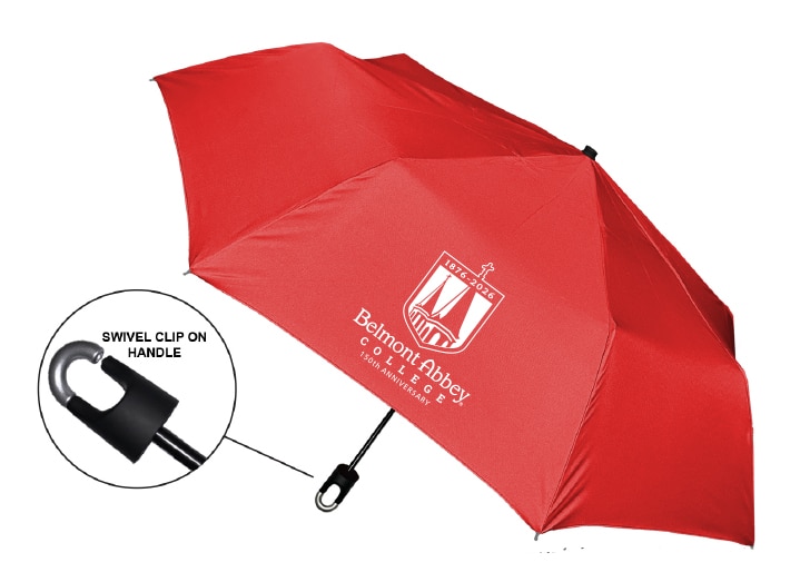 "Storm Clip" Mini Folding Emblematic Solid Umbrella 42" Coverage