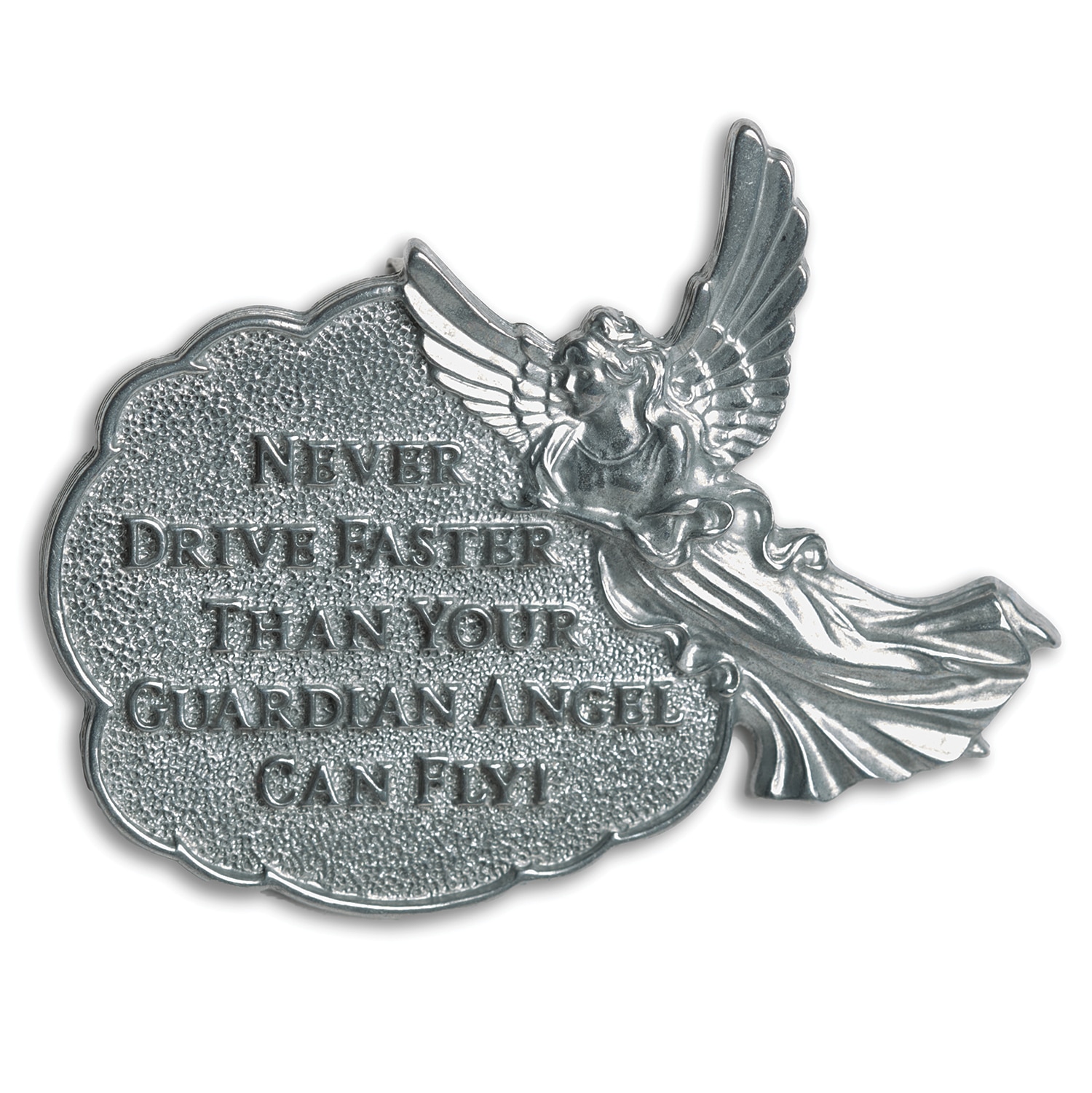 Never Drive Faster Than Guardian Angel Visor Clip