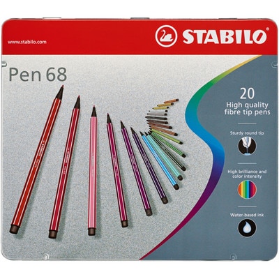 STABILO PEN 68 METAL TIN OF 20