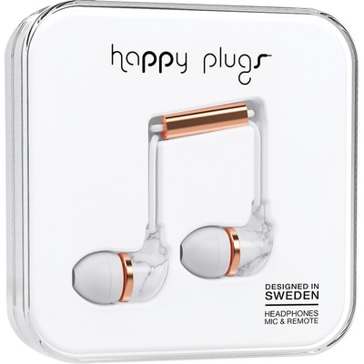 Happy Plugs White Marble In-Ear