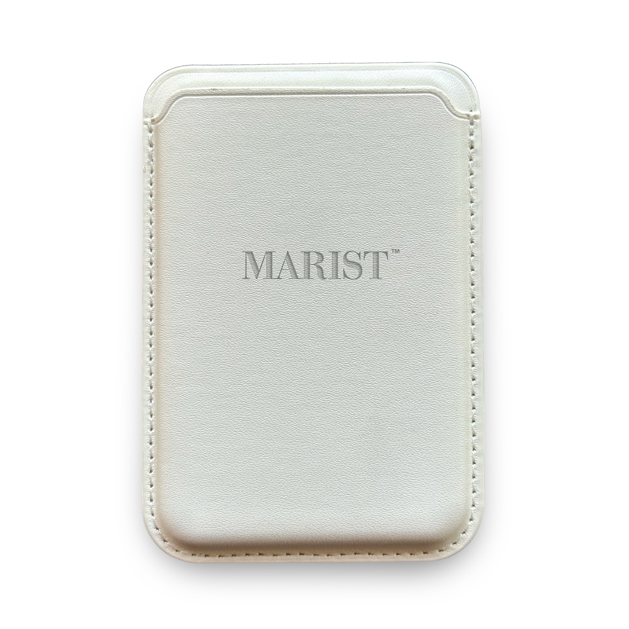 Monaco Leather Cellphone ID wallet with MagSafe White