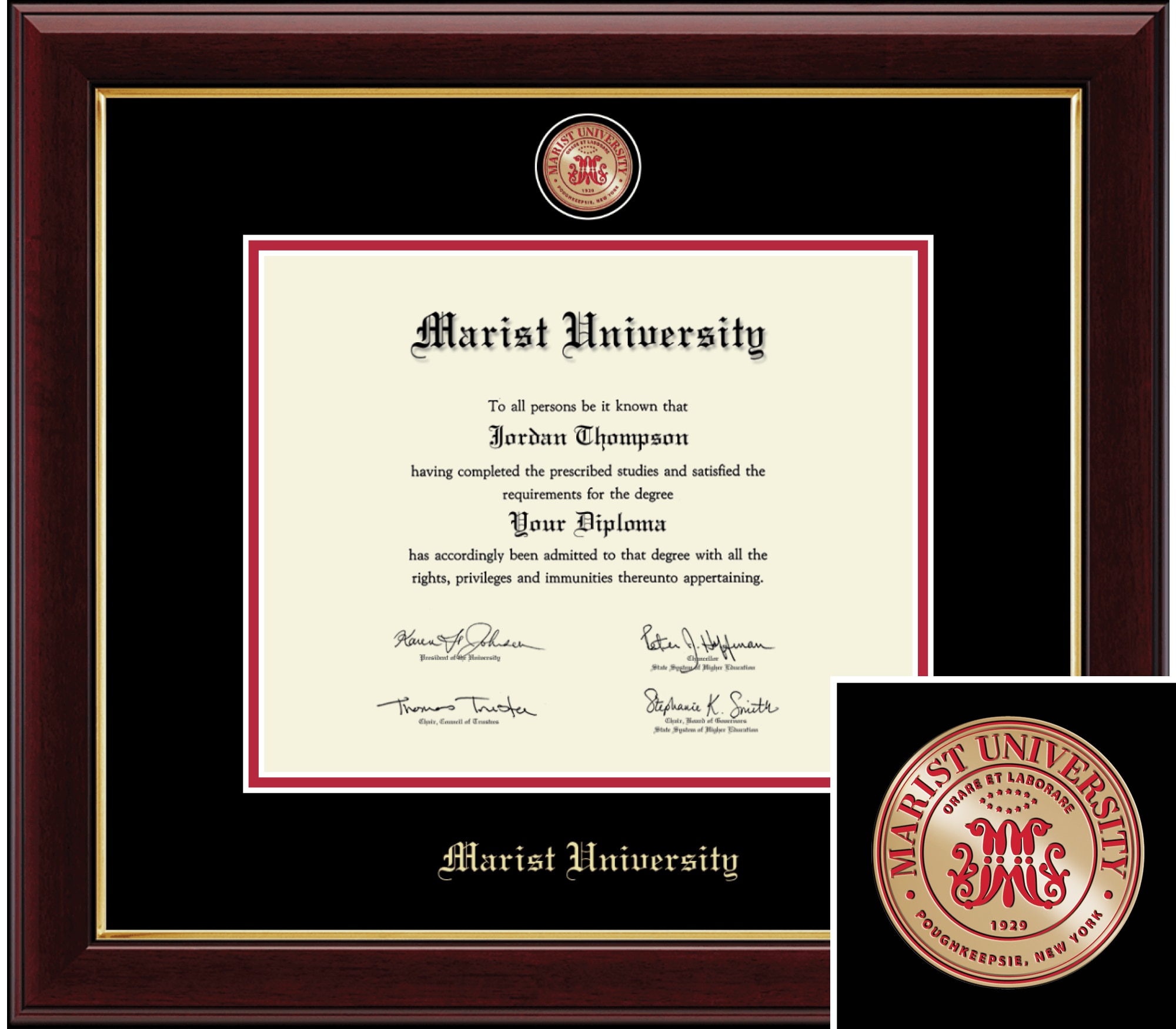 Church Hill Classics Masterpiece Marist University 8x10 Diploma Frame