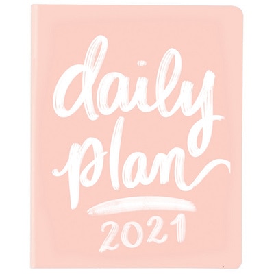 2021 Large Vinyl Planner Light Pink Daily Plan