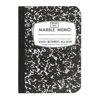 Mead Square Deal Memo Book Narrow Ruled 80 Sheets Black