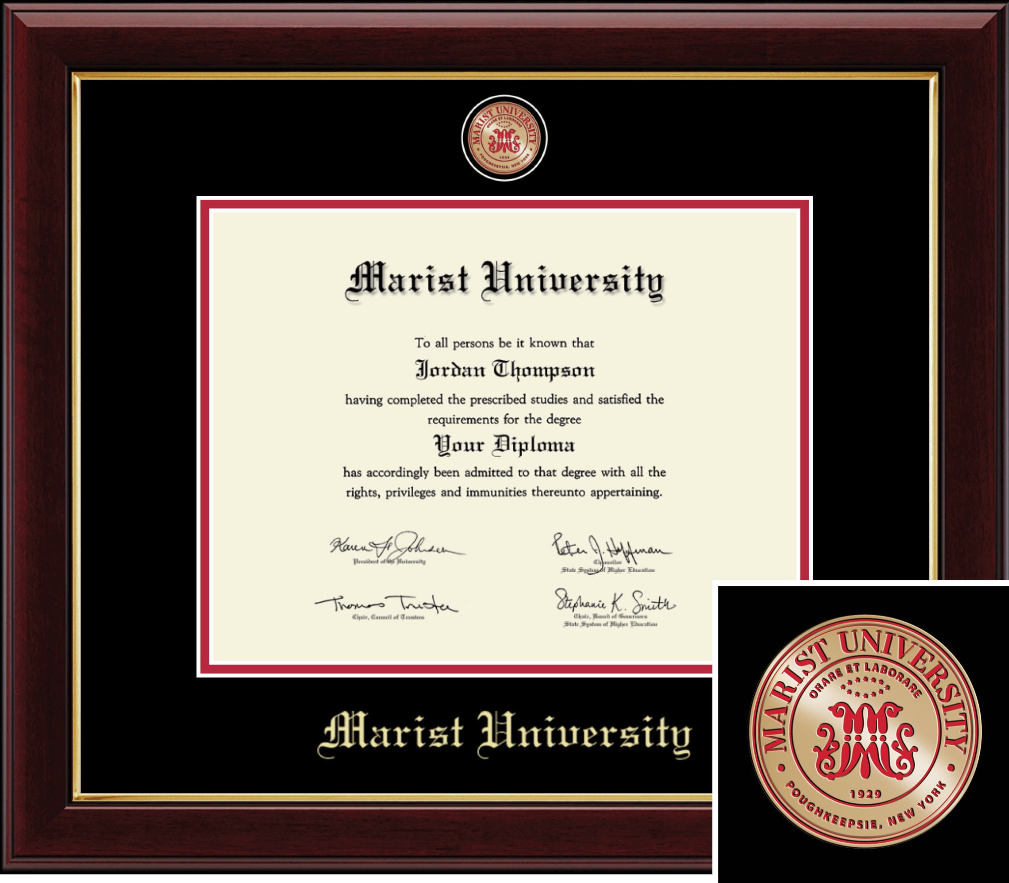 Church Hill Classics Marist University Masters 8.5x11 Diploma Frame