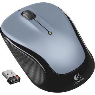 Logitech M325 Silver and Black Wireless Optical Laser Mouse with USB Receiver