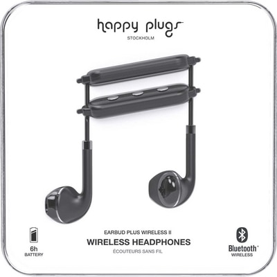 Happy Plugs Black Bluetooth Earbud Plus