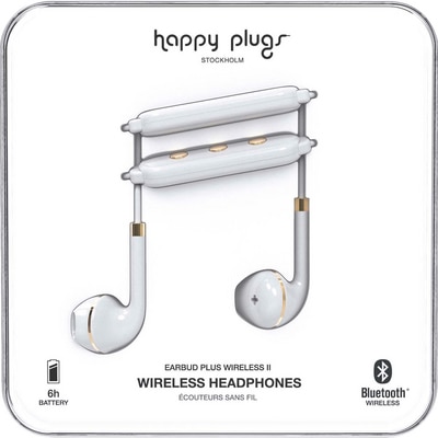 Happy Plugs White Bluetooth Earbud Plus