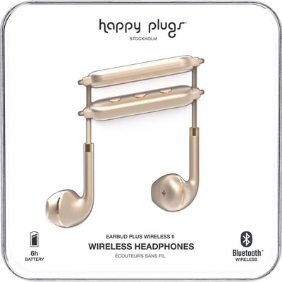 Happy Plugs Matte Gold Bluetooth Earbud Plus