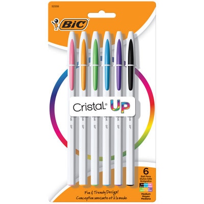 BIC CRISTAL UP BP 6pk PEN ASST