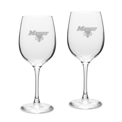 Marist College White Wine Glass 2pk