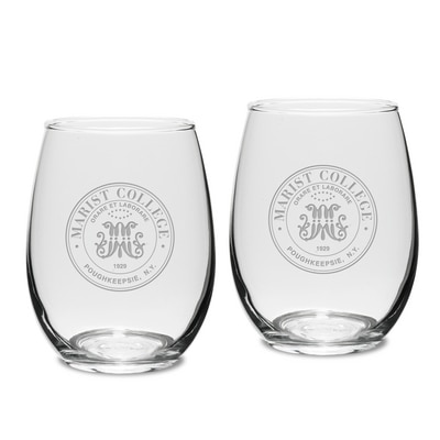 Marist College Stemless Wine Glass 2pk