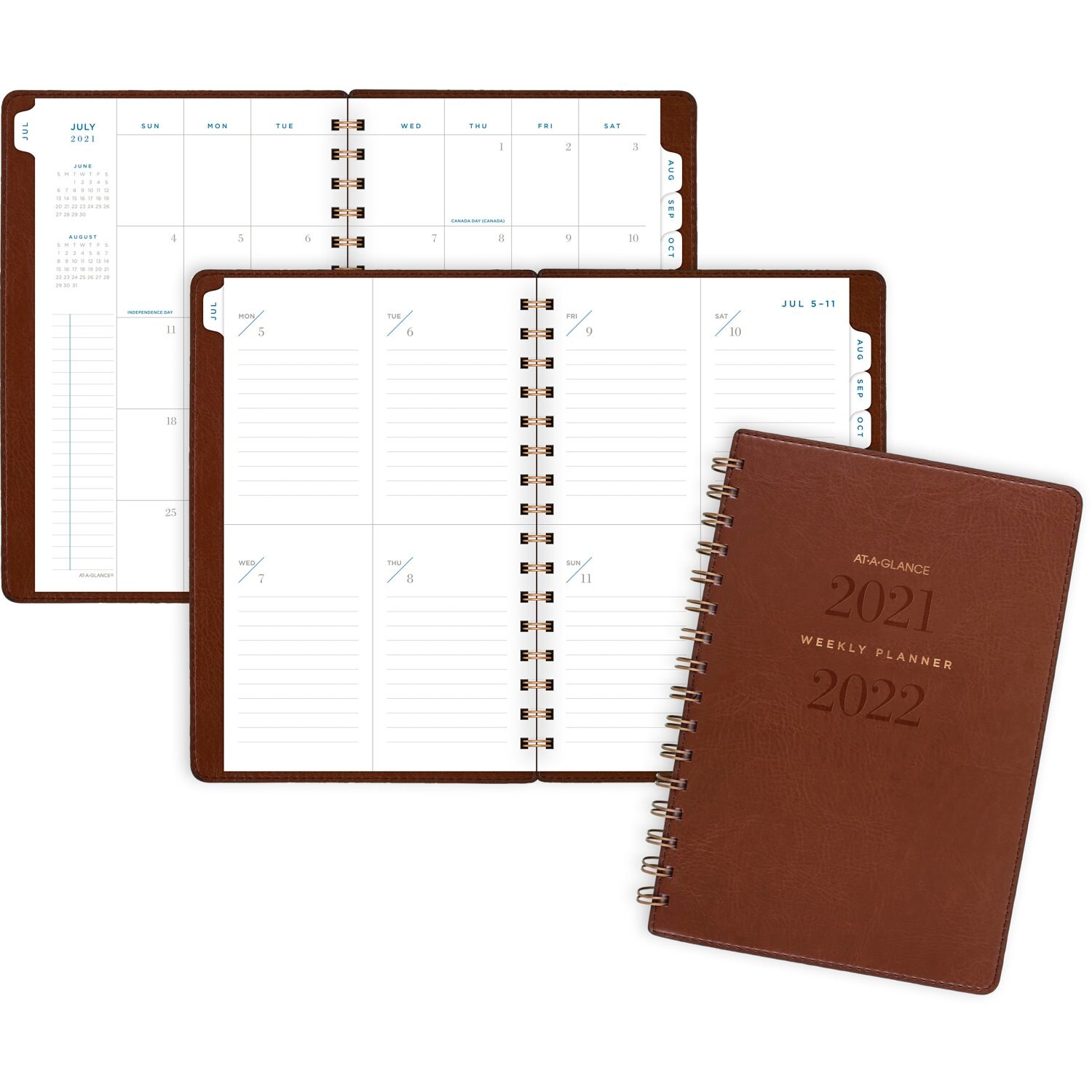 At A Glance Brown Academic Year 21-22 Planner 5x8