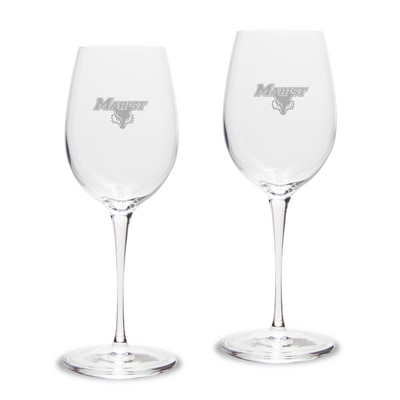 Marist College White Wine Glass 2pk