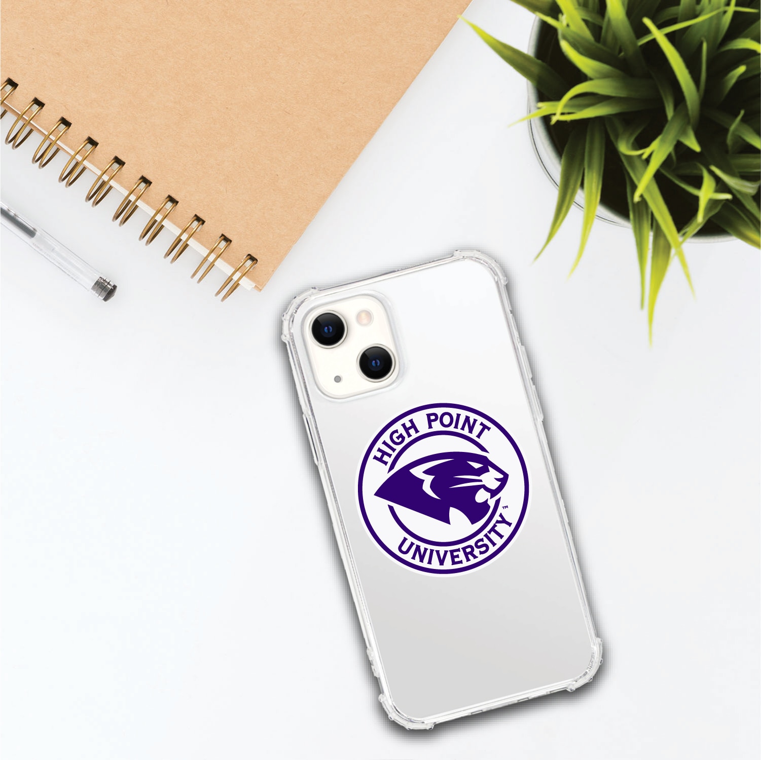 High Point University - Clear Tough Edge Phone Case, Classic V1 - iPhone 14