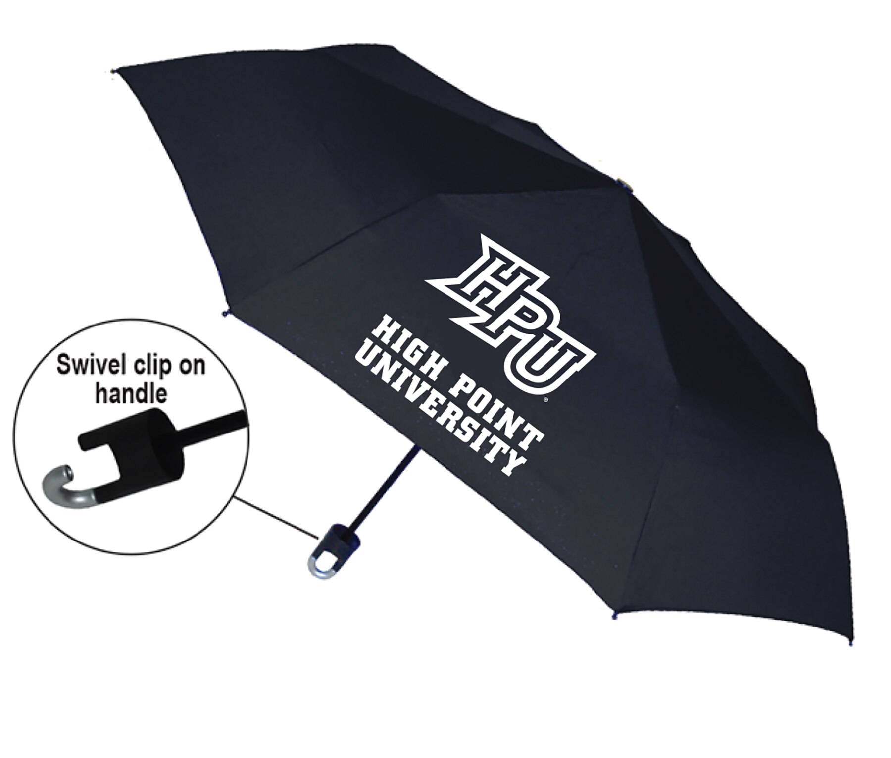 "Storm Clip" Mini Folding Emblematic Solid Umbrella 42" Coverage