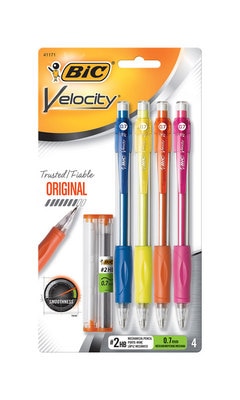 Velocity Mechanical Pencil 0.7mm 4pk