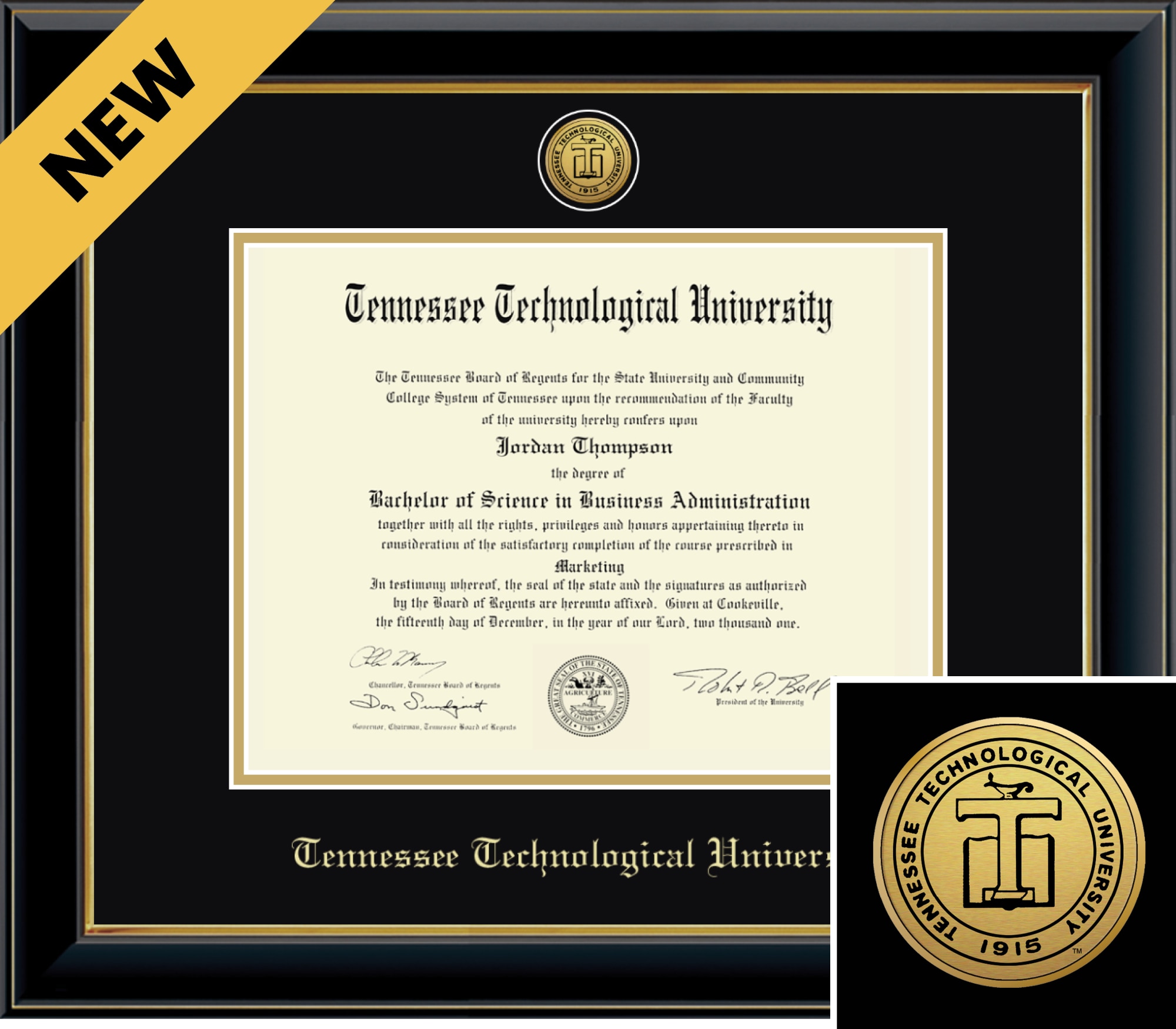 Church Hill Classics Onyx 8.5x11 Black Diploma Frame