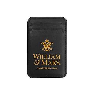 College of William & Mary V2 - Leather Wallet Sleeve (Top Load, Mag Safe), Black, Classic V1