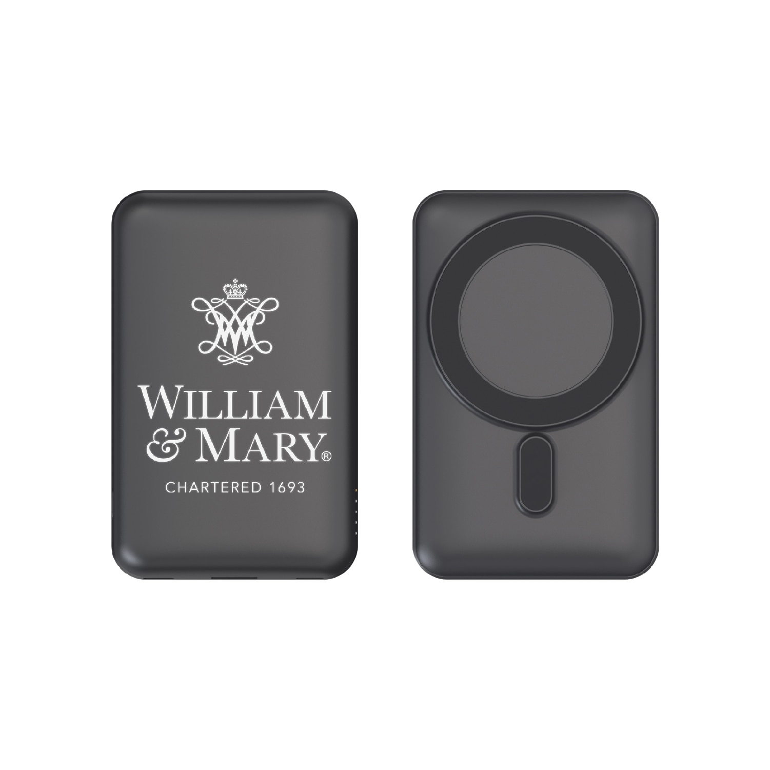 College of William & Mary Mag Safe Compatible Power Bank, Black, Alumni