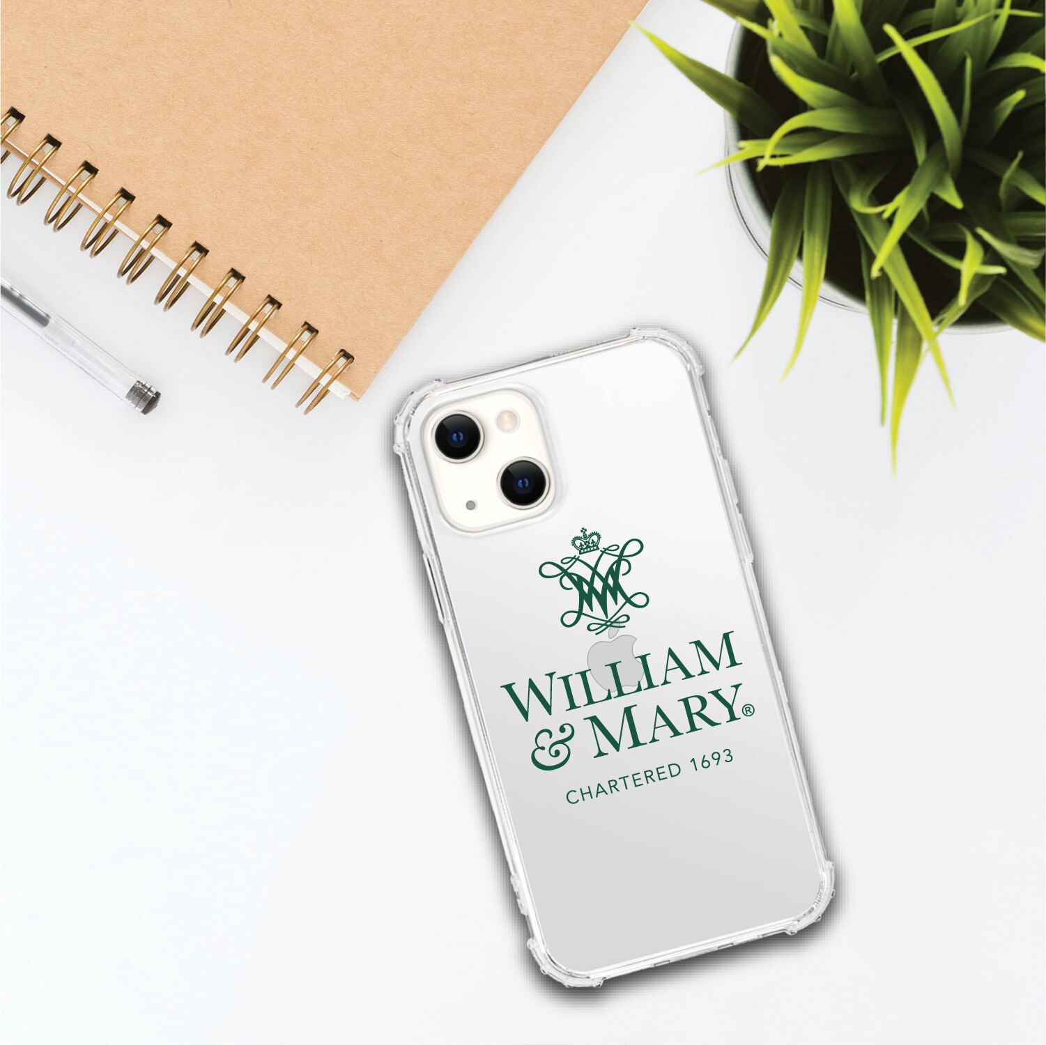 College of William & Mary Griffins Clear Tough Edge Phone Case, Classic- iPhone 13